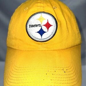 Vintage Hats NFL Pittsburgh Steelers Football Reebok Strap Back OSFA Yellow